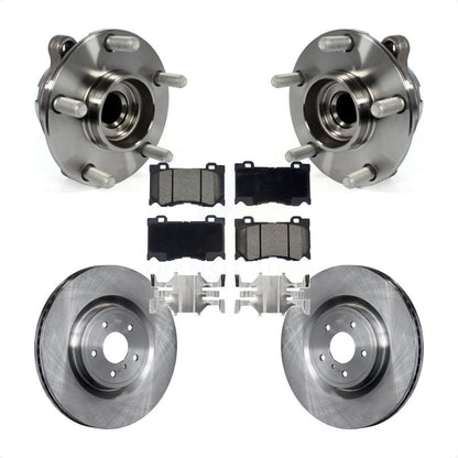 Hub Bearing Brake Rotor Pad Front Kit For INFINITI Q50 G37 Nissan 370Z Q60 M37 Z