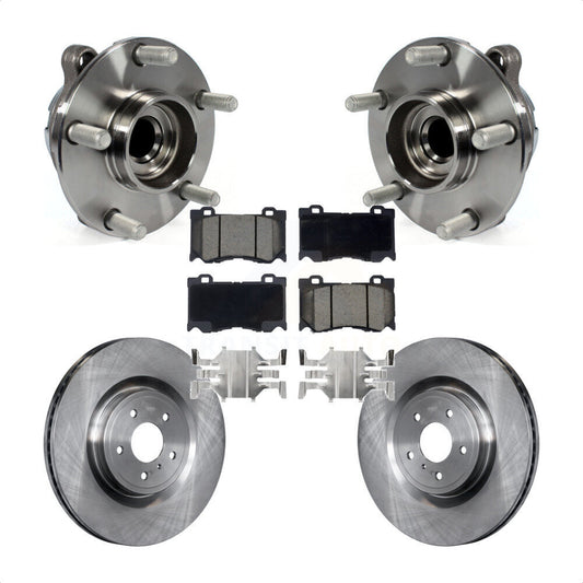 Hub Bearing Brake Rotor Pad Front Kit For INFINITI Q50 G37 Nissan 370Z Q60 M37 Z