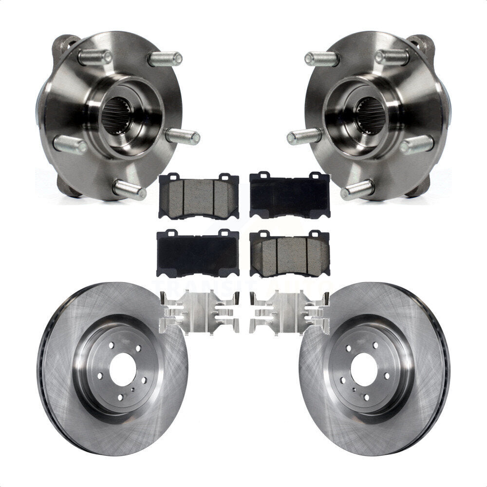 Hub Bearing Brake Rotor Pad Front Kit For INFINITI Q50 Q60 M37 FX50 QX70 Q70 M56