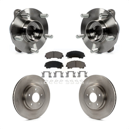 Hub Bearing Assembly Brake Rotor And Pad Front Kit For INFINITI Q50 QX50 Q60 AWD