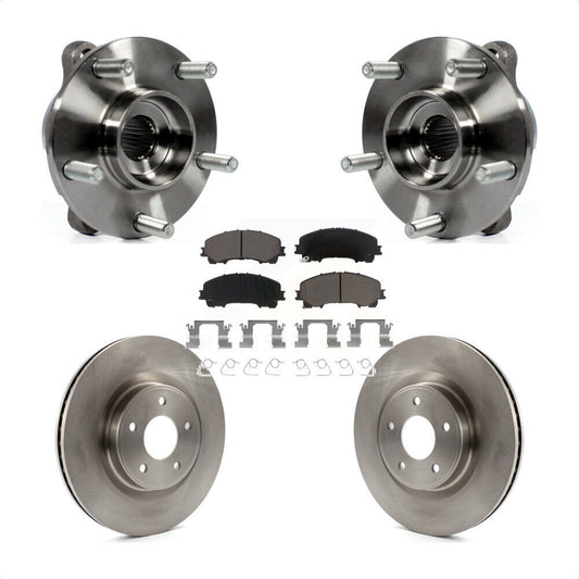 Hub Bearing Assembly Brake Rotor And Pad Front Kit For INFINITI Q50 QX50 Q60 AWD