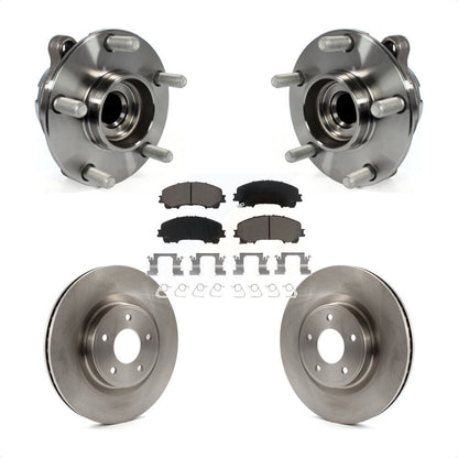 Hub Bearing Assembly Brake Rotor And Pad Front Kit For INFINITI Q50 QX50 Q60 RWD