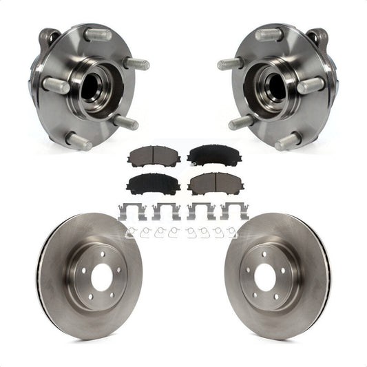 Hub Bearing Assembly Brake Rotor And Pad Front Kit For INFINITI Q50 QX50 Q60 RWD