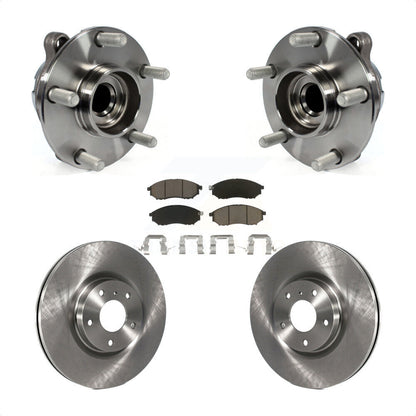Hub Bearing Brake Rotor Pad Front Kit For INFINITI EX35 Nissan 370Z G35 QX50 M35