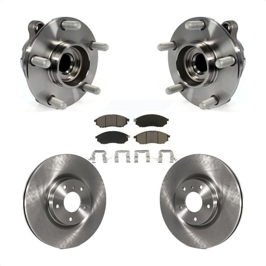 Hub Bearing Brake Rotor Pad Front Kit For INFINITI EX35 Nissan 370Z G35 QX50 M35