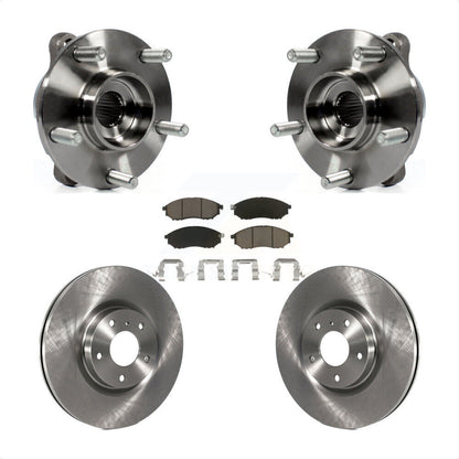 Hub Bearing Brake Rotor & Pads Front Kit For INFINITI G37 EX35 G35 QX50 QX70 M35