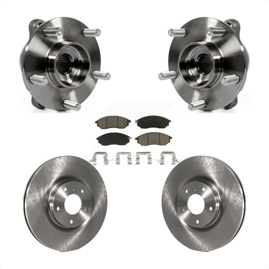 Hub Bearing Brake Rotor & Pads Front Kit For INFINITI G37 EX35 G35 QX50 QX70 M35