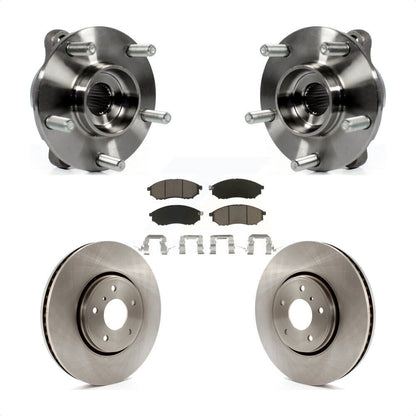 Hub Bearing Assembly Disc Brake Rotor Pads Front Kit For INFINITI FX35 FX37 FX45