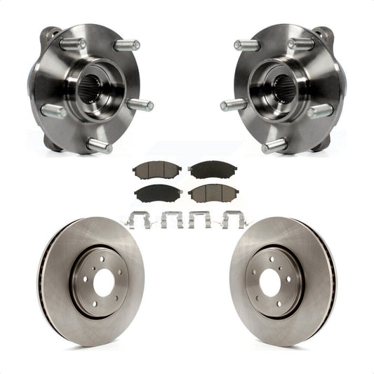 Hub Bearing Assembly Disc Brake Rotor Pads Front Kit For INFINITI FX35 FX37 FX45