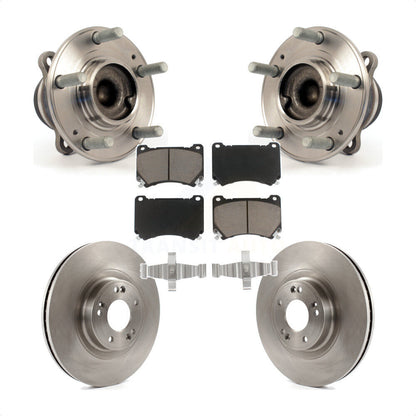 Hub Bearing Assembly Disc Brake Rotors And Pads Front Kit For Hyundai Genesis