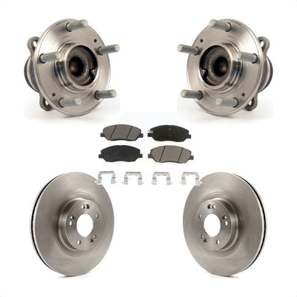 Hub Bearing Assembly Brake Rotor And Pad Front Kit For 2012 Hyundai Genesis 3.8L