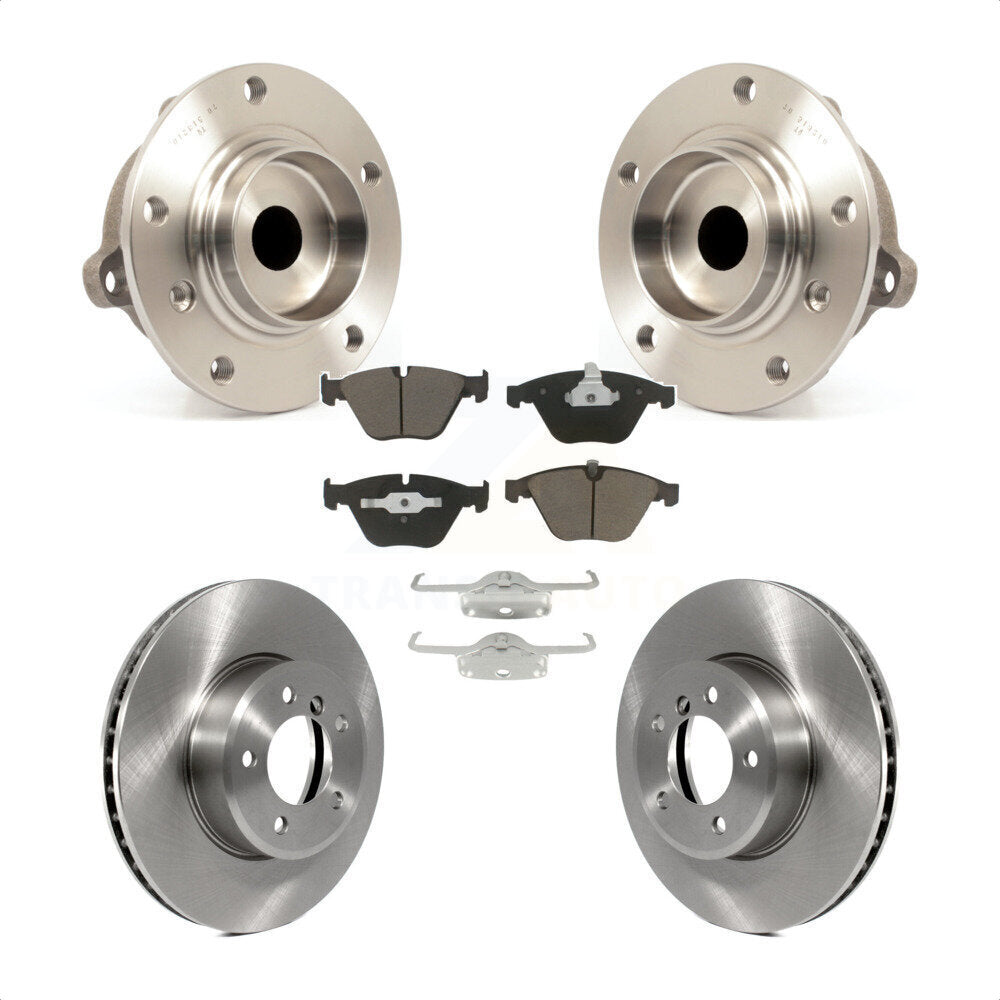 Hub Bearing Assembly Disc Brake Rotors And Pads Front Kit For BMW 530i 525i 528i