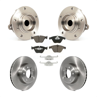 Hub Bearing Assembly Disc Brake Rotors And Pads Front Kit For BMW 530i 525i 528i