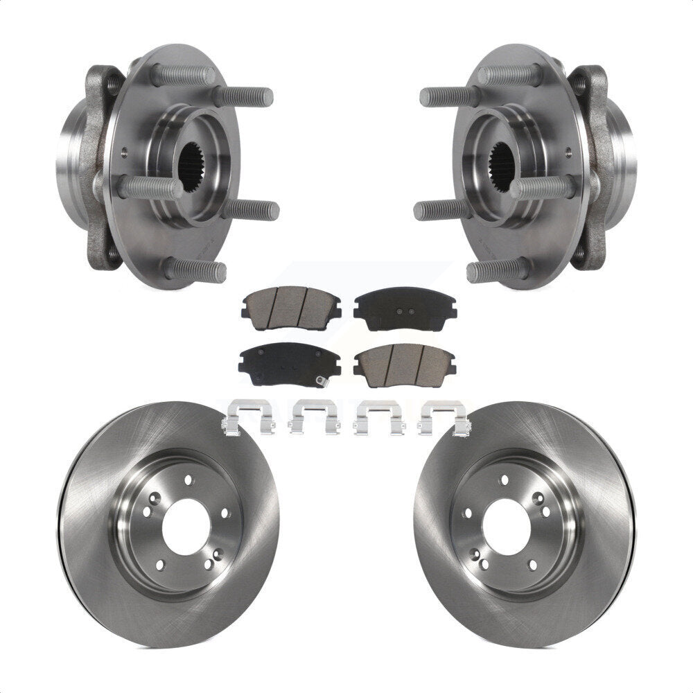Hub Bearing Disc Brake Rotor & Pads Front Kit For 2017-2020 Hyundai Elantra 1.6L