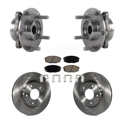 Hub Bearing Brake Rotor & Pads Front Kit For Kia Forte Hyundai Elantra GT Forte5
