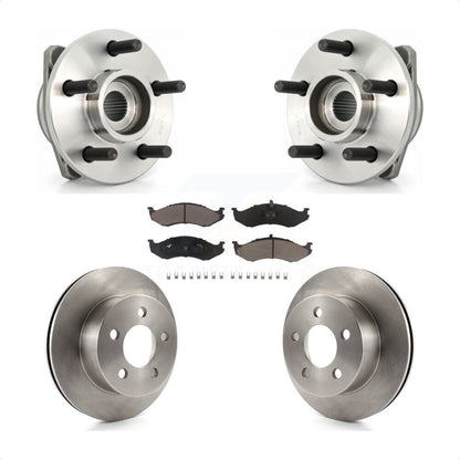Hub Bearing Assembly Brake Rotor And Pad Front Kit For Jeep Wrangler Cherokee TJ