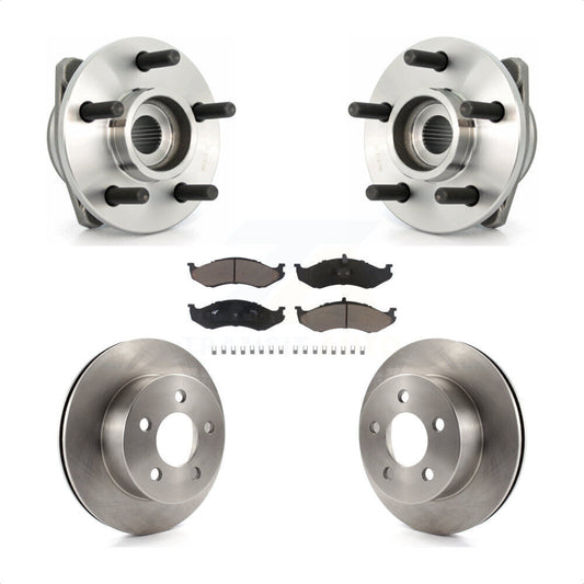 Hub Bearing Assembly Brake Rotor And Pad Front Kit For Jeep Wrangler Cherokee TJ