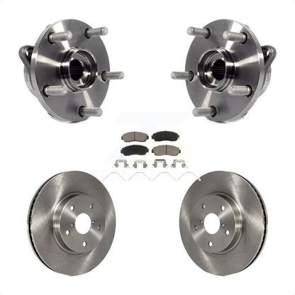 Hub Bearing Assembly Brake Rotor Pads Front Kit For 2016-2019 Subaru Legacy 2.5L