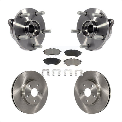 Hub Bearing Assembly Disc Brake Rotor Pads Front Kit For 2015 Subaru Legacy 2.5L