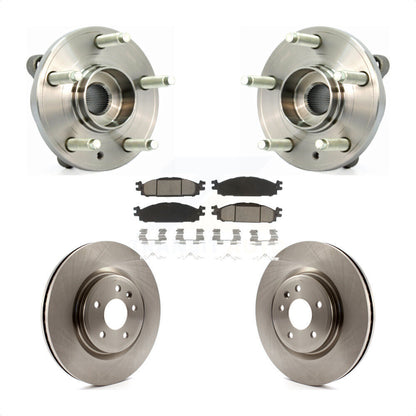 Hub Bearing Disc Brake Rotor Pads Front Kit For Ford Flex Taurus Lincoln MKT MKS