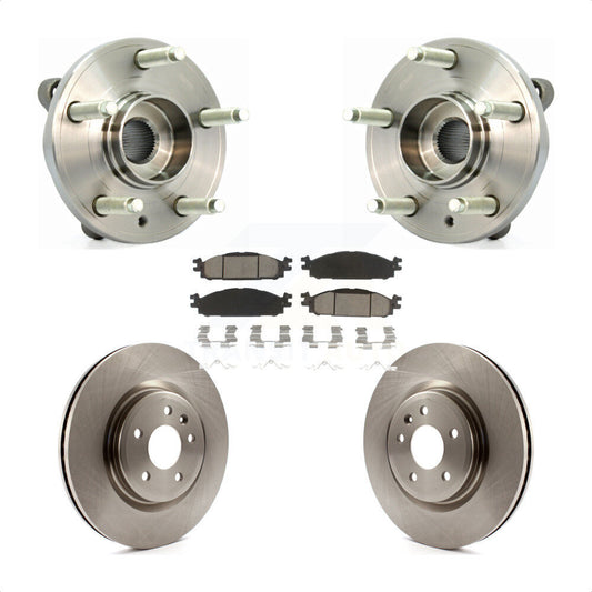 Hub Bearing Disc Brake Rotor Pads Front Kit For Ford Flex Taurus Lincoln MKT MKS