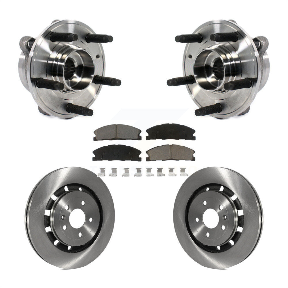 Hub Bearing Brake Rotor & Pad Front Kit For Ford Taurus Police Interceptor Sedan