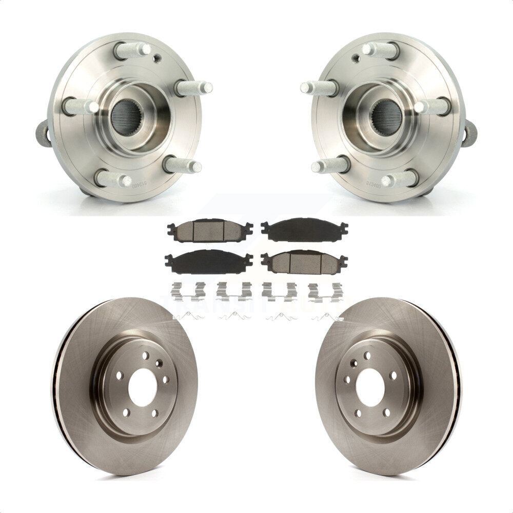 Hub Bearing Assembly Disc Brake Rotors And Pads Front Kit For Ford Explorer