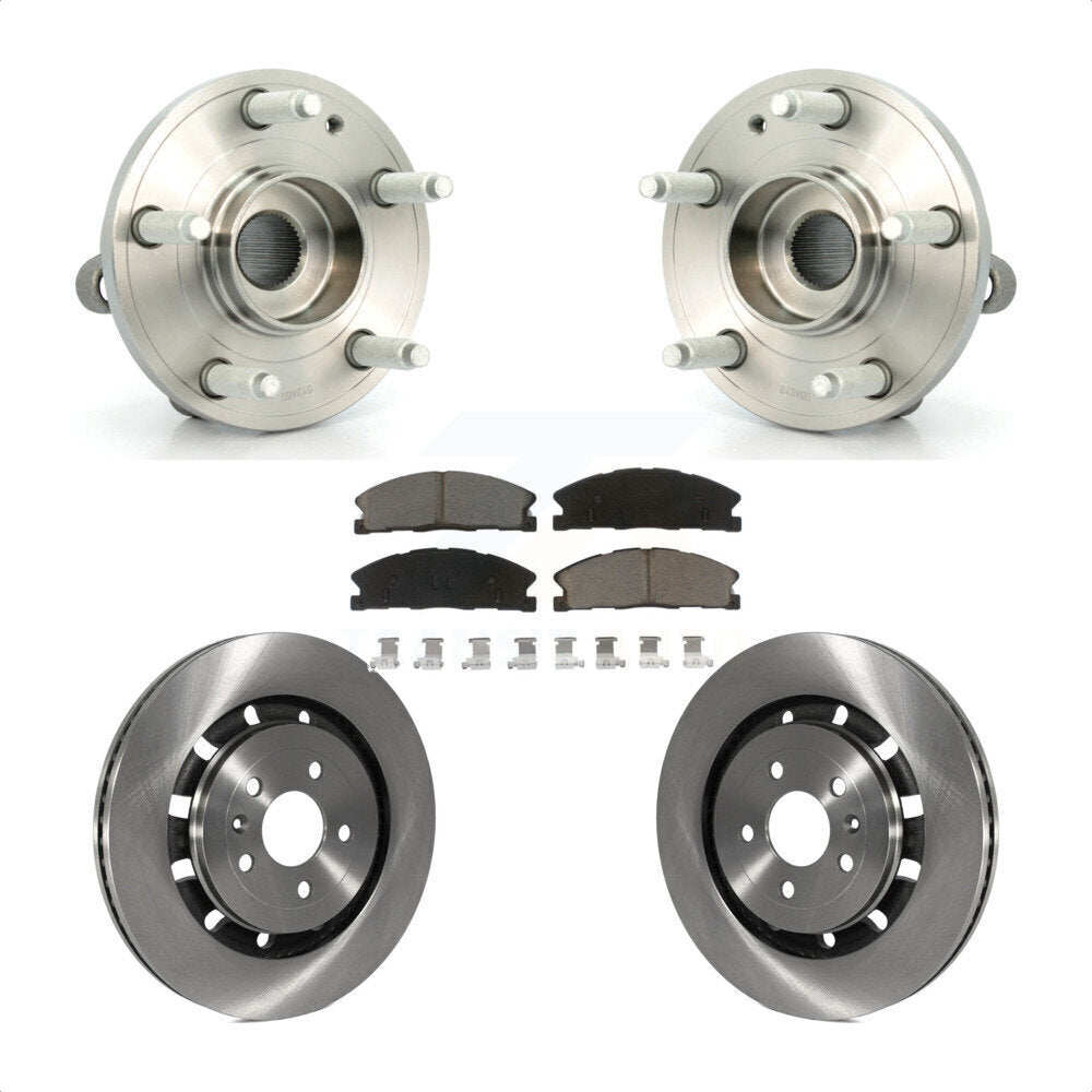 Hub Bearing Disc Brake Rotor Pads Front Kit For Ford Explorer Police Interceptor