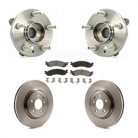 Hub Bearing Assembly Brake Rotor And Pad Front Kit For 2010-2012 Ford Taurus SHO
