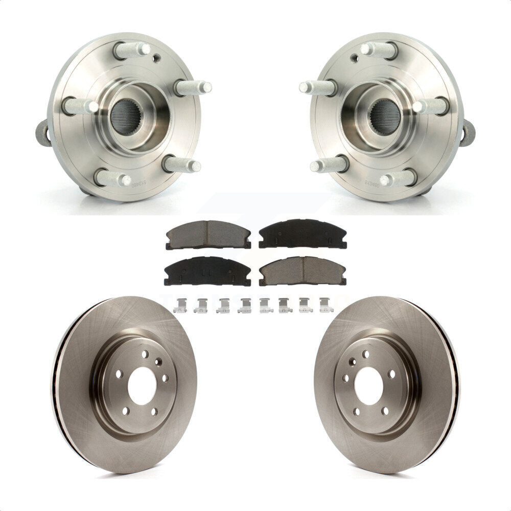 Hub Bearing Brake Rotor & Pad Front Kit For Ford Explorer With Heavy Duty Brakes