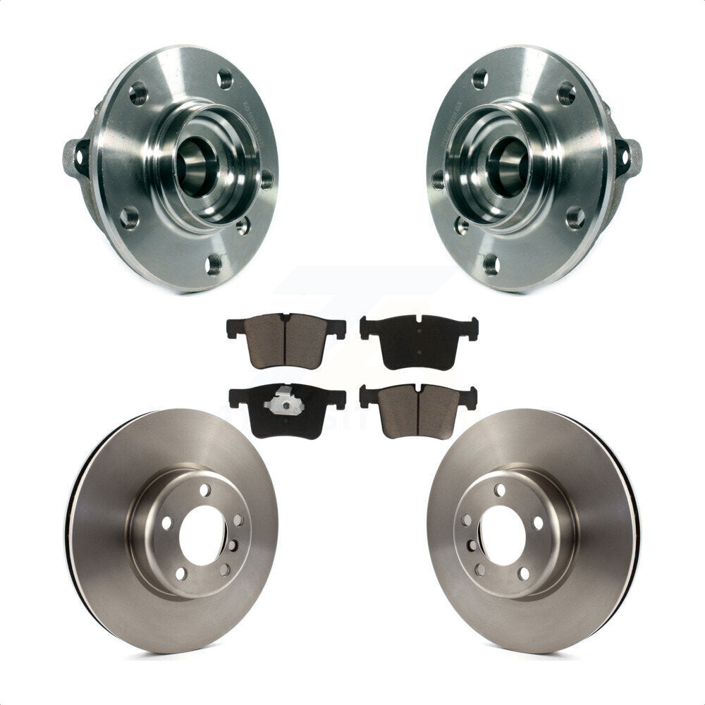 Hub Bearing Assembly Disc Brake Rotors And Pads Front Kit For BMW 335i xDrive GT