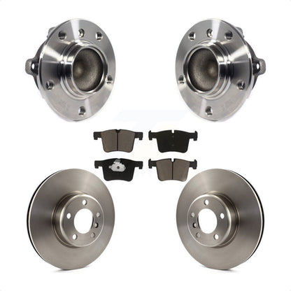 Hub Bearing Assembly Disc Brake Rotors And Ceramic Pads Front Kit For BMW 335i