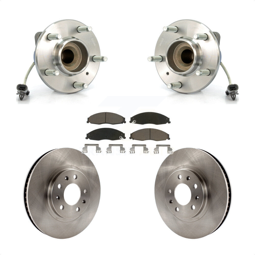 Hub Bearing Brake Rotor Pads Front Kit For Cadillac CTS With Standard Suspension