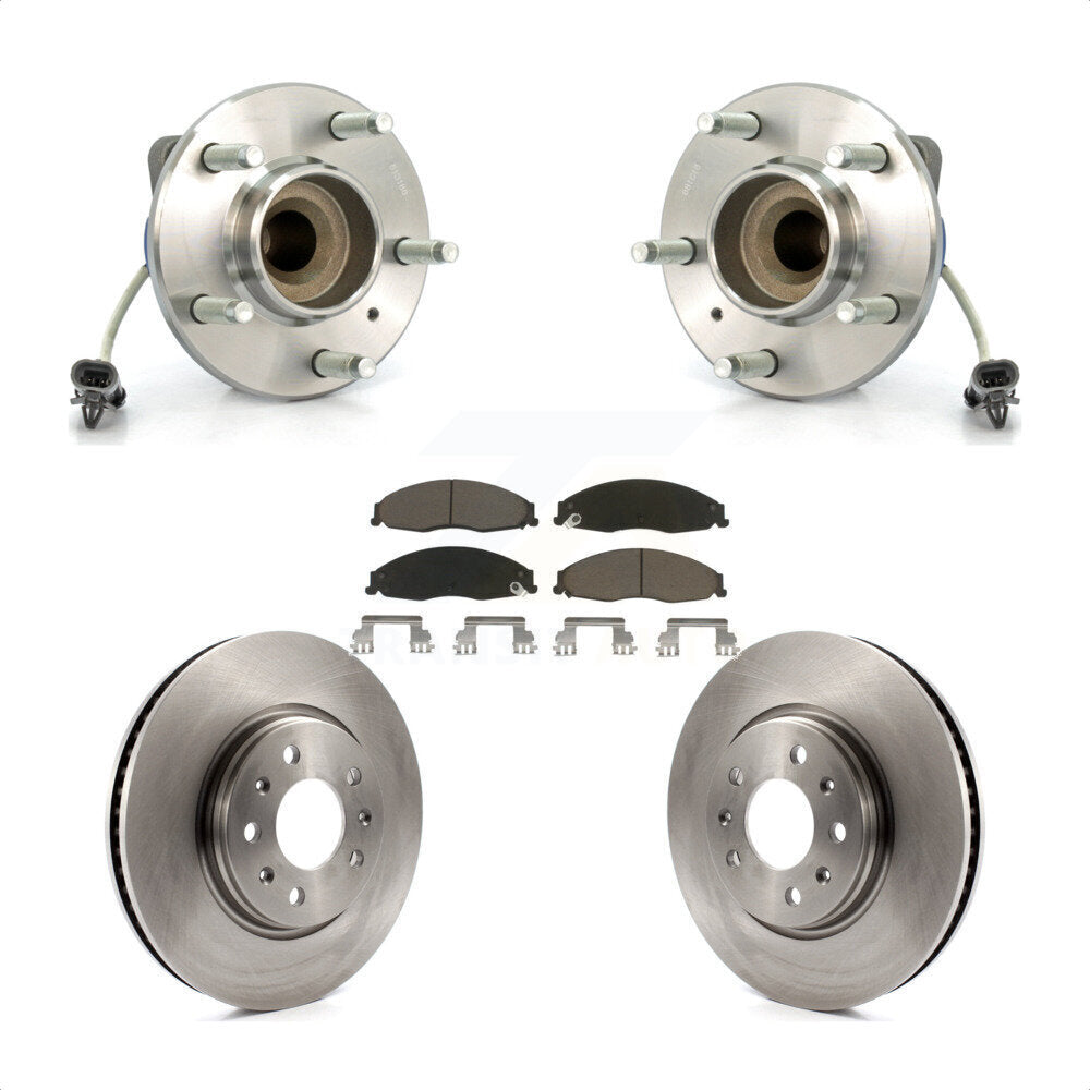 Hub Bearing Brake Rotor And Pad Front Kit For Cadillac CTS With Sport Suspension