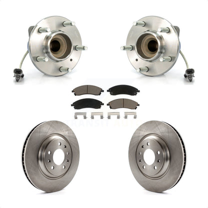 Hub Bearing Assembly Brake Rotor & Pad Front Kit For 2006-2007 Cadillac CTS Base