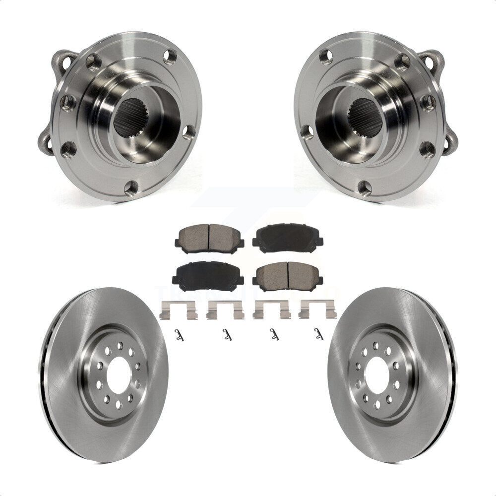 Hub Bearing Assembly Disc Brake Rotor And Ceramic Pad Front Kit For Chrysler 200