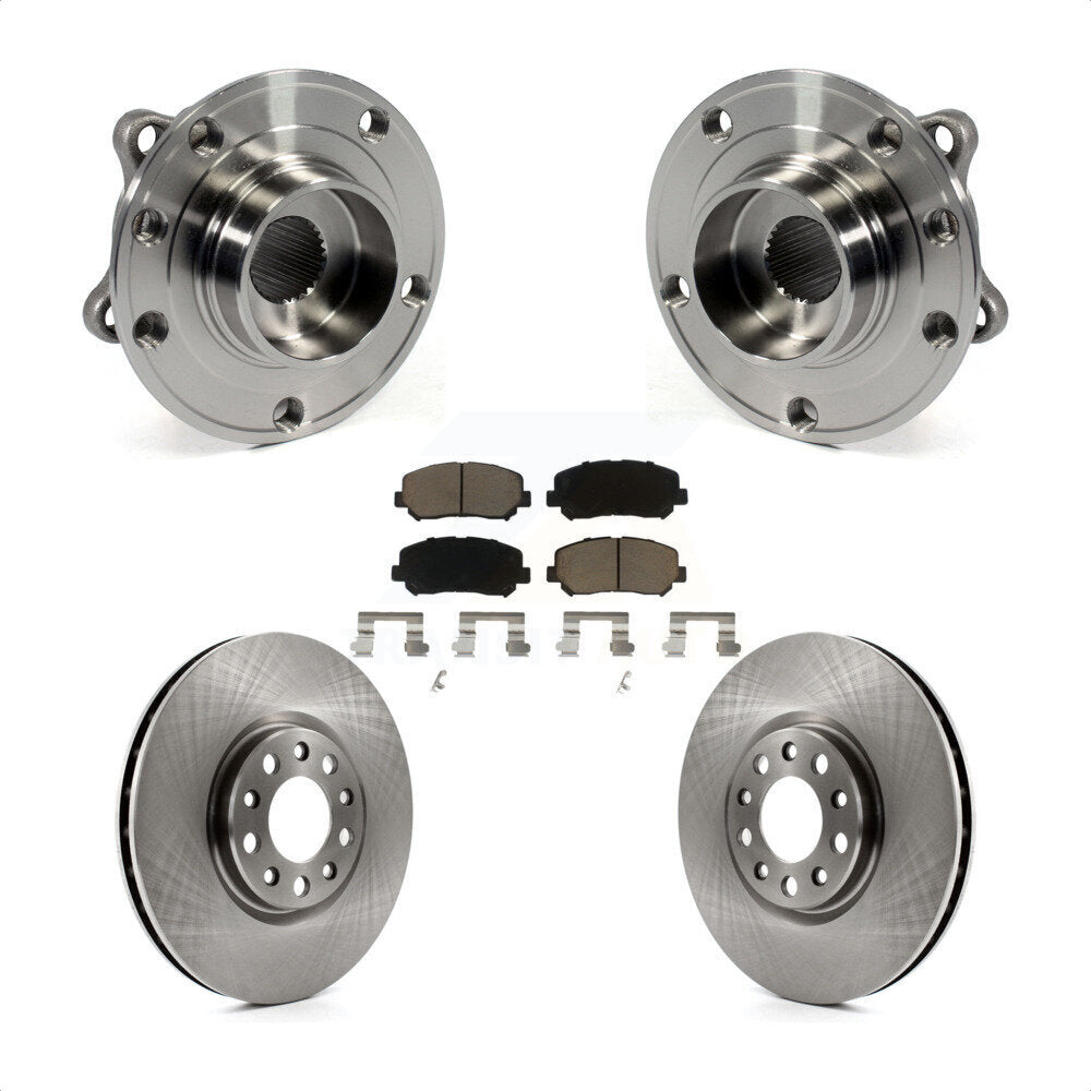 Hub Bearing Assembly Disc Brake Rotor Pads Front Kit For Chrysler 200 Dodge Dart
