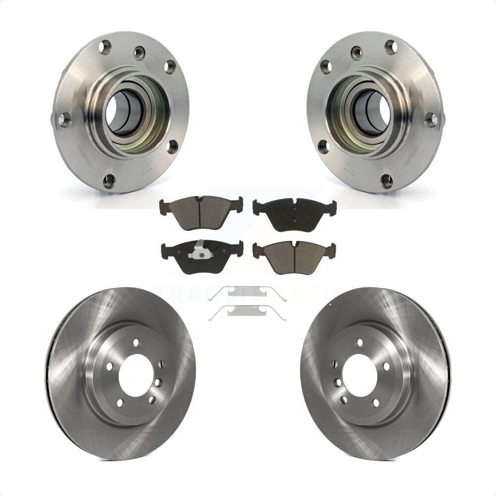 Hub Bearing Assembly Disc Brake Rotors And Pads Front Kit For BMW 330Ci Z4 330i