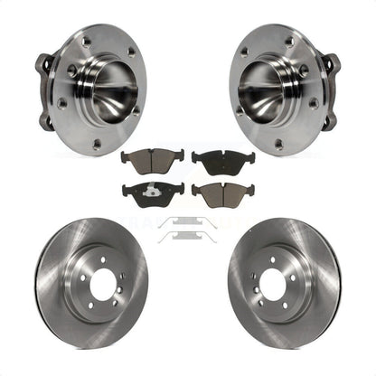 Hub Bearing Assembly Disc Brake Rotors And Pads Front Kit For 2006 BMW 330Ci