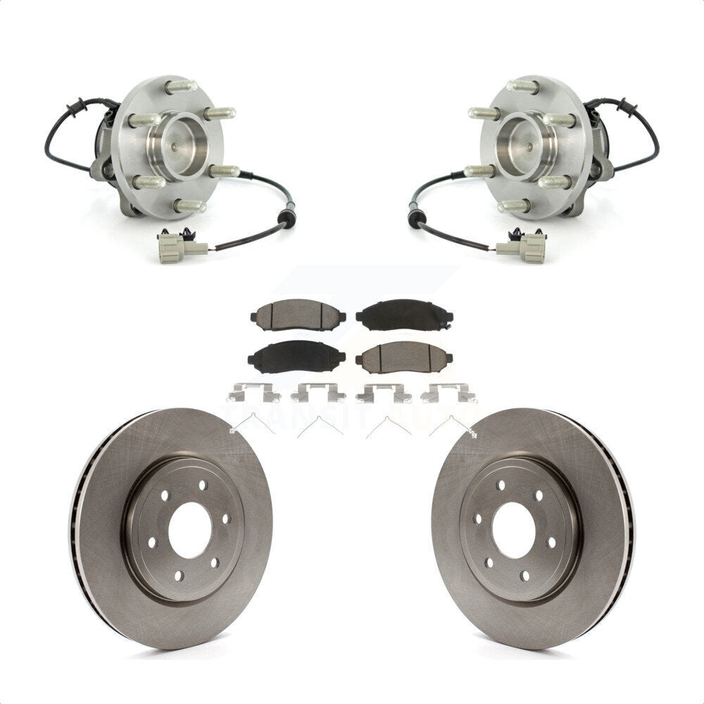 Hub Bearing Disc Brake Rotor Pad Front Kit For Nissan Frontier Pathfinder Xterra