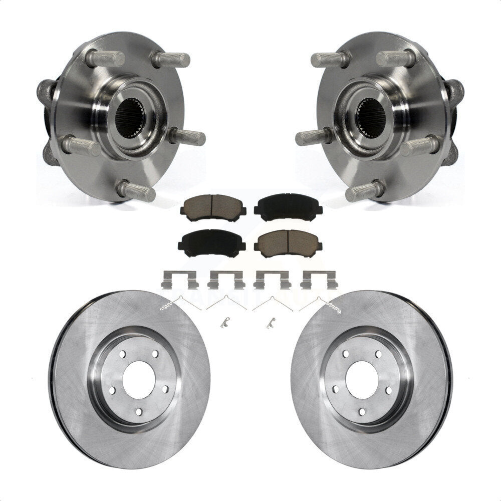 Hub Bearing Disc Brake Rotor & Pads Front Kit For 2014-2017 Nissan Juke Nismo RS