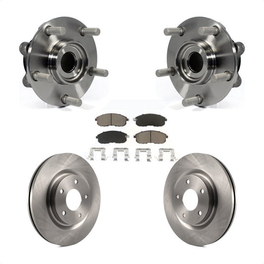 Hub Bearing Assembly Disc Brake Rotor And Ceramic Pads Front Kit For Nissan Juke