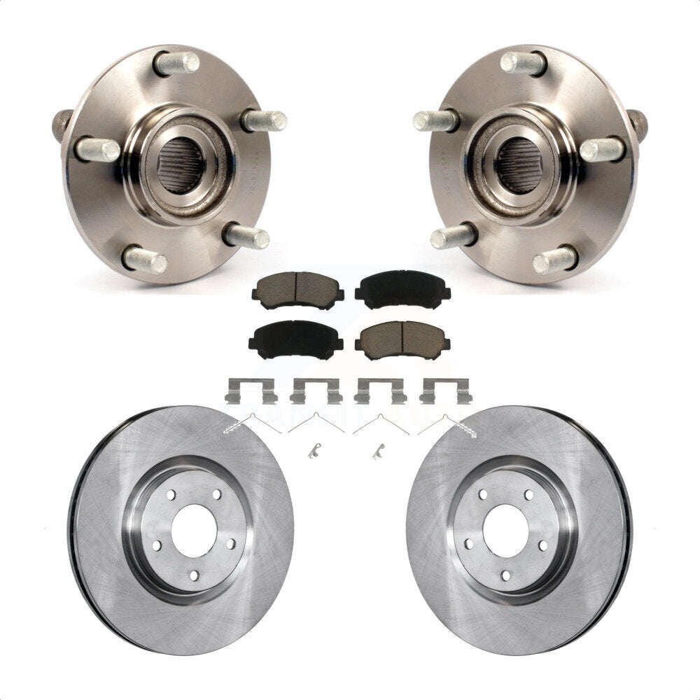 Hub Bearing Brake Rotor & Pads Front Kit For Nissan Sentra SE-R Spec V with 2.5L
