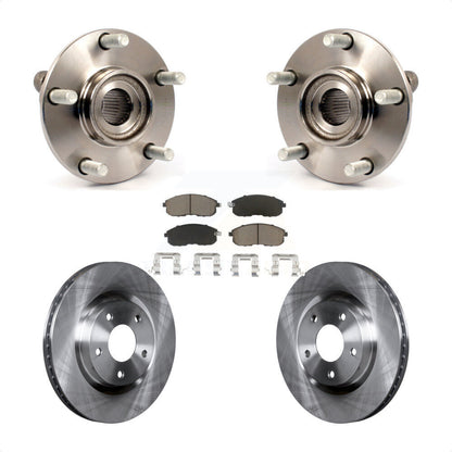 Hub Bearing Brake Rotor Pad Front Kit For 2007-2012 Nissan Sentra SE-R with 2.5L