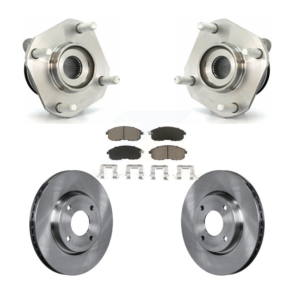 Hub Bearing Assembly Disc Brake Rotors And Pads Front Kit For Nissan Sentra