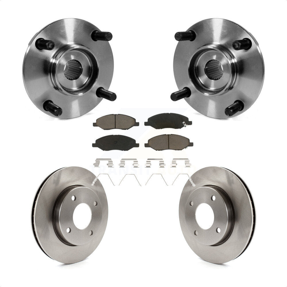 Hub Bearing Assembly Disc Brake Rotor And Ceramic Pad Front Kit For Nissan Versa