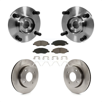Hub Bearing Assembly Disc Brake Rotor And Ceramic Pad Front Kit For Nissan Versa