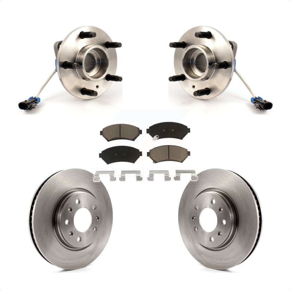 Hub Bearing Assembly Disc Brake Rotor & Pads Front Kit For 2003 Cadillac Seville