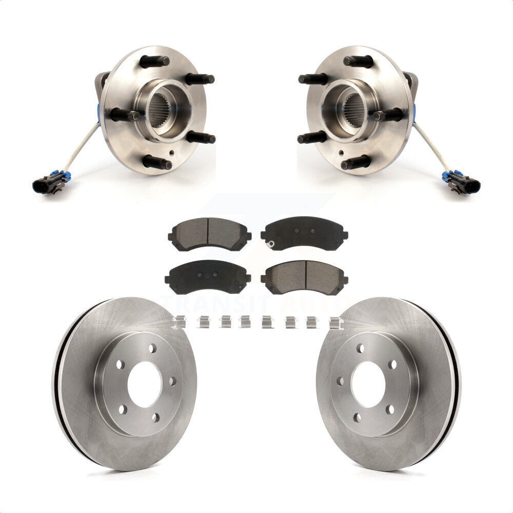 Hub Bearing Disc Brake Rotor & Pads Front Kit For Buick Rendezvous Pontiac Aztek