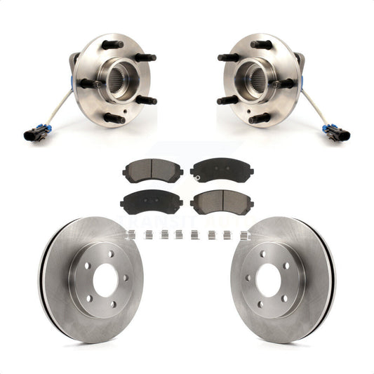 Hub Bearing Disc Brake Rotor & Pads Front Kit For Buick Rendezvous Pontiac Aztek